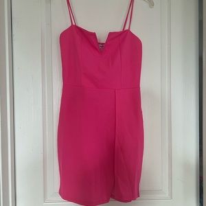 FASHION NOVA Sterling heart dress-hot pink